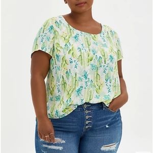 Torrid shirt, cactus print